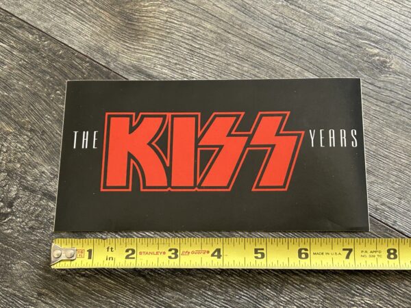 KISS Book Kiss Years Barry Levine ADVANCE COPY Promo Sticker Vintage Kiss Aucoin