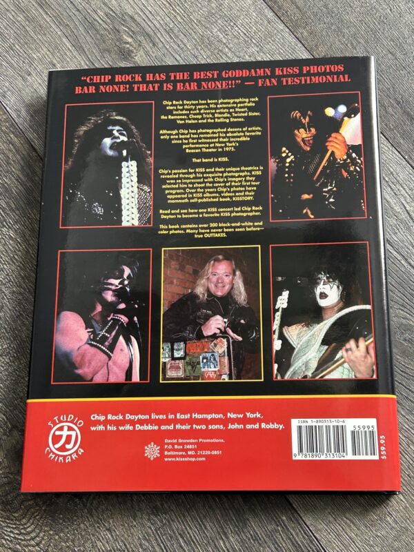 KISS Book Outtakes Chip Rock SIGNED Hardcover w/ Photos 1999 Vintage Kiss Aucoin