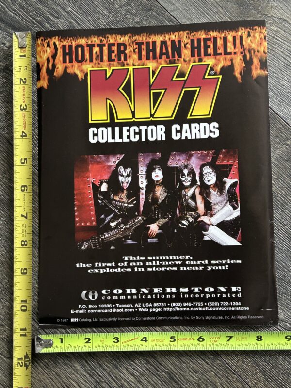 KISS Flyer Promo Ad Advert Cornerstone Kiss Card Set Series #1 1997 Vintage Kiss