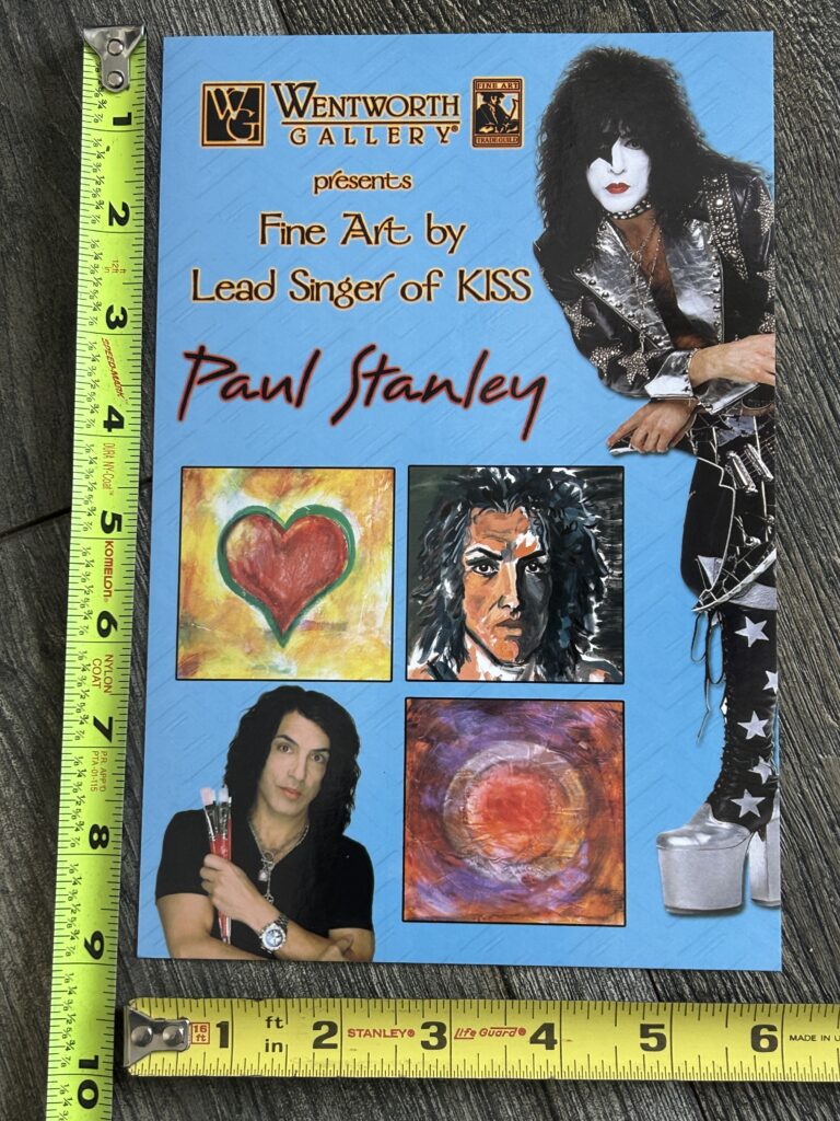 Kiss PAUL STANLEY ART Wentworth Gallery Invitation South Park Mall Charlotte NC