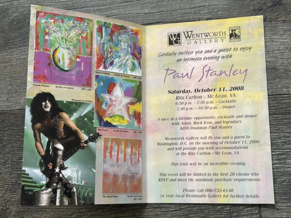 Kiss PAUL STANLEY ART Wentworth Gallery VIP Invitation Ritz Carlton McLean VA 08