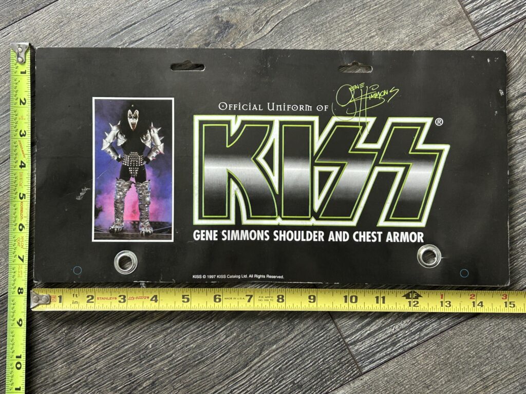 KISS Gene Simmons Costume Package Header Card '97 Illusive Concepts Vintage Kiss