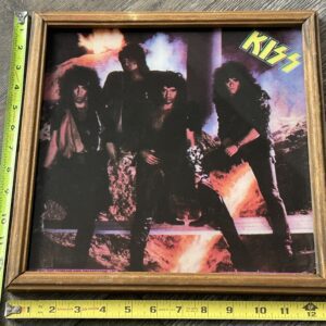 KISS Animalize Glass Photo 13" 1985 OFFICIAL Vintage Kiss Custom Images Eric Carr