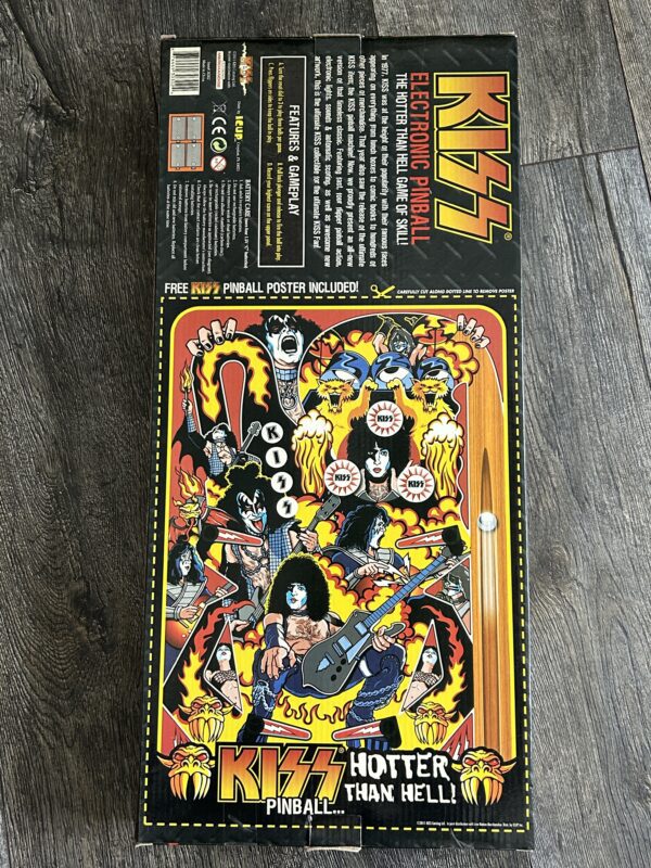 KISS Electric Pinball Game 1978 Theme BOX ONLY w/ Uncut POSTER 2011 Vintage Kiss