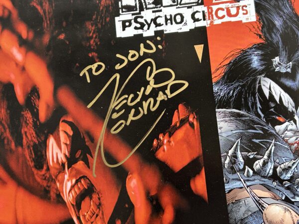 KISS Flyer Ad Advert Psycho Circus Comic SIGNED Kevin Conrad Artist Vintage Kiss