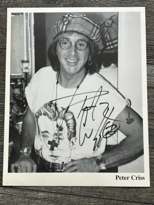 Kiss Promo Photo PETER CRISS Signed Autograph 8x10 mid 1990's Vintage Kiss