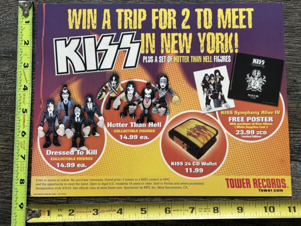 KISS Store Display Tower Records KISS SYMPHONY Gruntz Figures Set Vintage Kiss