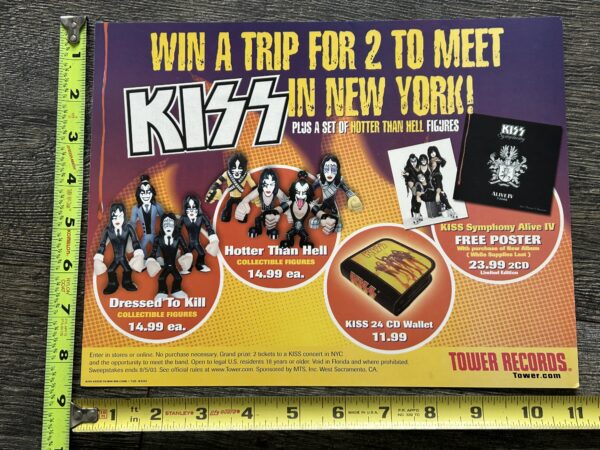 KISS Store Display Tower Records KISS SYMPHONY Gruntz Figures Set Vintage Kiss