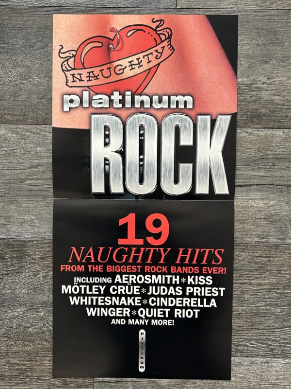 KISS Store Display Poster Flat Naughty Platinum Rock 2000 CD 2sided Vintage Kiss