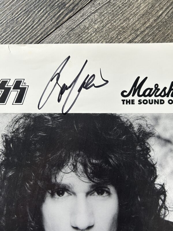 KISS Promo Paper Photo BRUCE KULICK SIGNED Autograph Marshall Amps Vintage Kiss