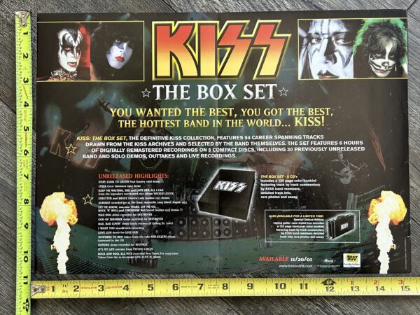 KISS Poster Centerfold Ad Advert The Box Set CD Release 2001 Vintage Kiss Aucoin