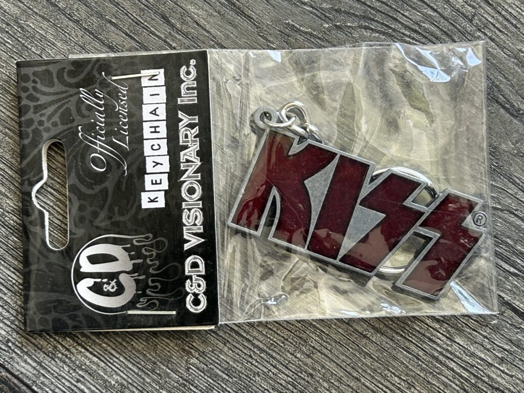 KISS Keychain Red Enamel Metal Logo Gene Simmons Sealed 2006 Kiss Memorabilia