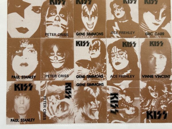 KISS Stamp Sheet Unused Unperforated 25 Stamps On 1 Sheet Vintage Kiss 1980's