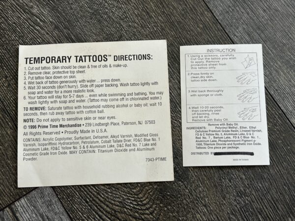 KISS Temporary Tattoo Sheet Reunion Concert Tour Lot Unused 1996 Vintage Kiss