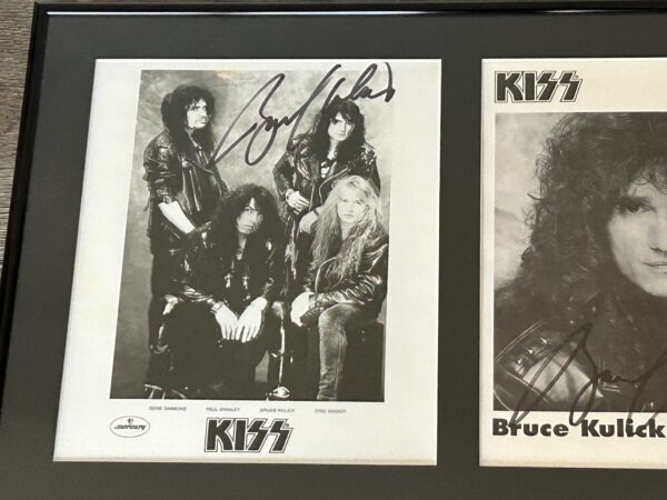 KISS Promo Photo Display BRUCE KULICK Signed Autograph Revenge Vintage Kiss