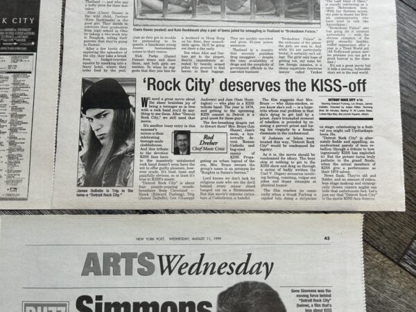 KISS Ad Advert Clippings Detroit Rock City Movie NY 7pc Lot 1999 Vintage Kiss