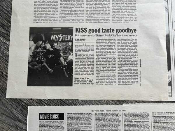 KISS Ad Advert Clippings Detroit Rock City Movie NY 7pc Lot 1999 Vintage Kiss