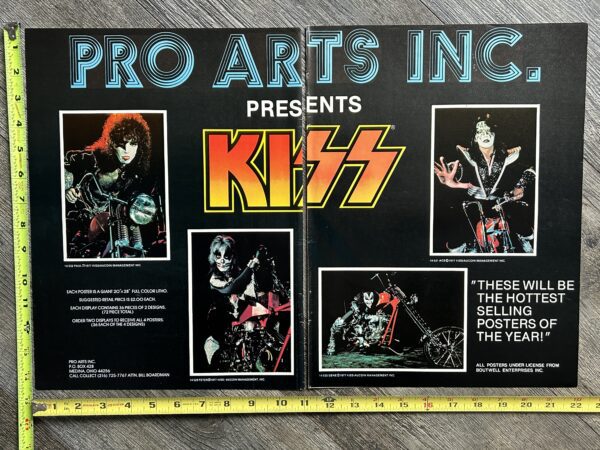 KISS Ad Advert Motorcycle Posters Pro Arts 1977 Vintage Kiss Aucoin 14x22