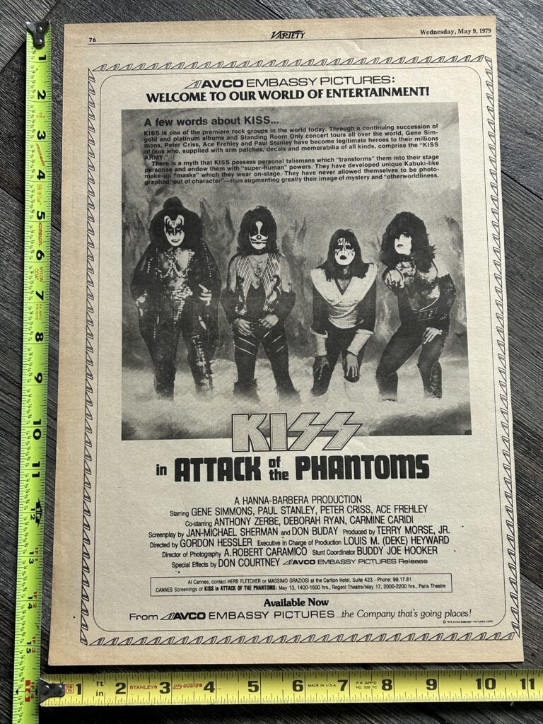 KISS Ad Advert Vintage Kiss Meets The Phantom Attack Of The Phantom Aucoin 11x15