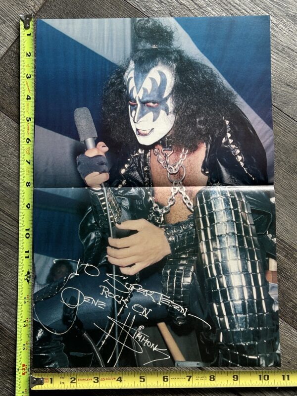 KISS Poster Centerfold Phantom Press Conference GENE SIMMONS Vintage Kiss Aucoin