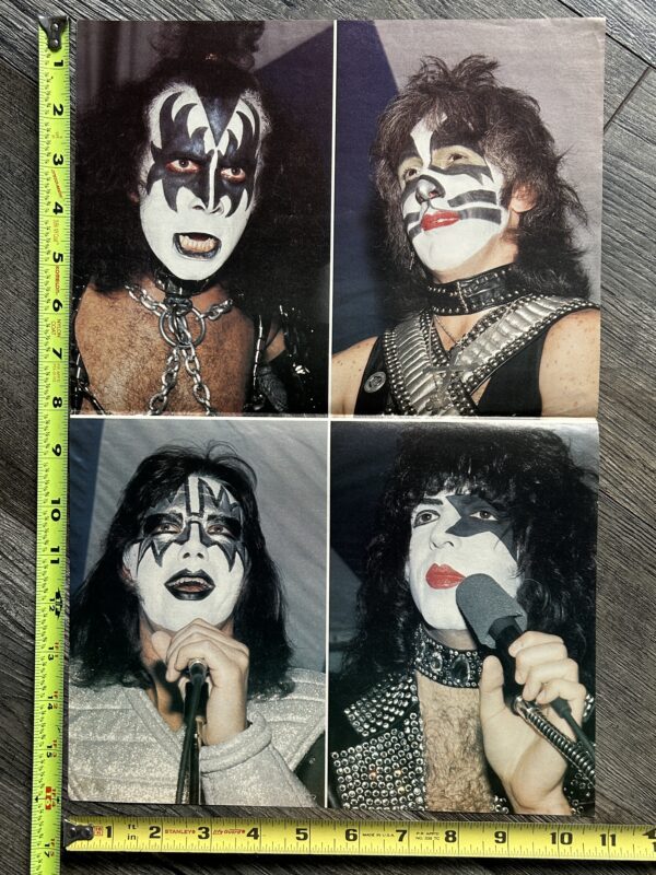 KISS Poster Centerfold Vintage Kiss Meet Phantom Press Conference Collage Aucoin