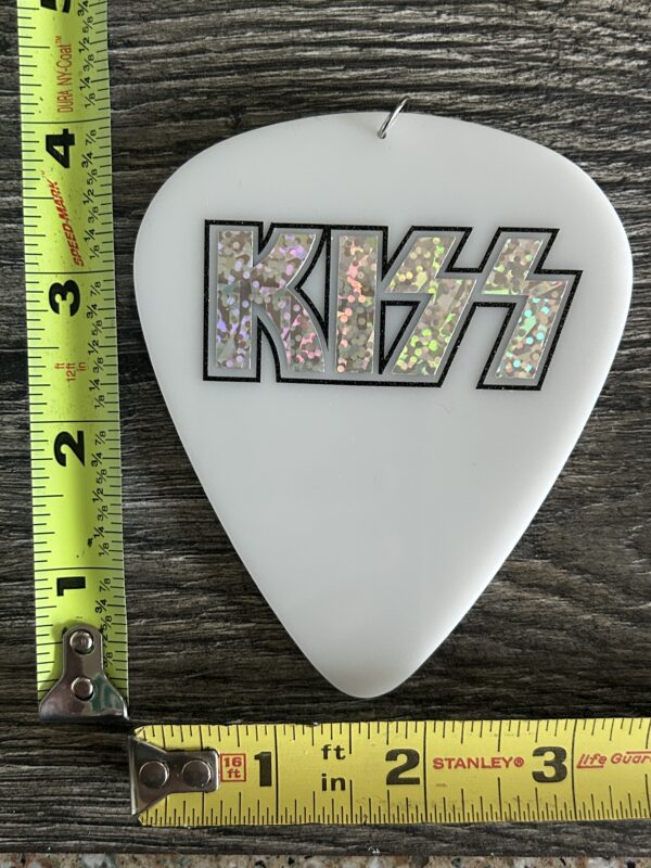 KISS Guitar Pick Oversize Paul Stanley Glitter Logo 4x4 Vintage Kiss Memorabilia