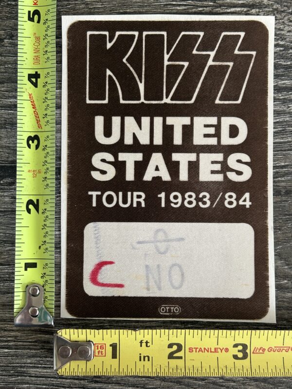 KISS Satin Pass Lick It Up Concert Tour 1983 1984 Carr Vintage Kiss Memorabilia