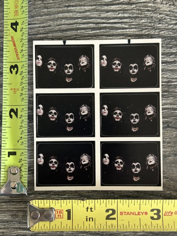 KISS STICKER Sheet 1974 Debut Album Photo Session Vintage Kiss 1980's Aucoin