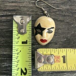 KISS Earring PAUL STANLEY Ceramic Mask Custom Made Vintage Kiss Memorabilia