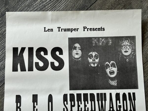 KISS Concert Poster Dressed To Kill Tour 1975 Pekin Illinois Vintage Kiss Aucoin