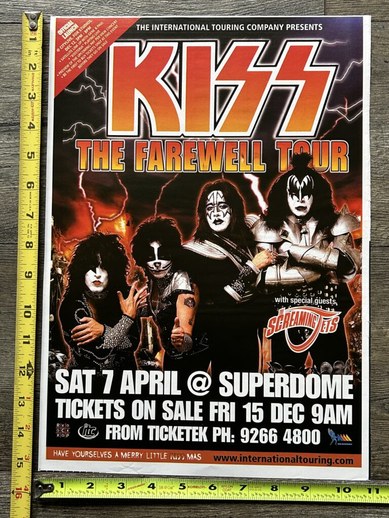 KISS Ad Advert Farewell Concert Tour Sydney Australia Apr 7 2001 Vintage Kiss A