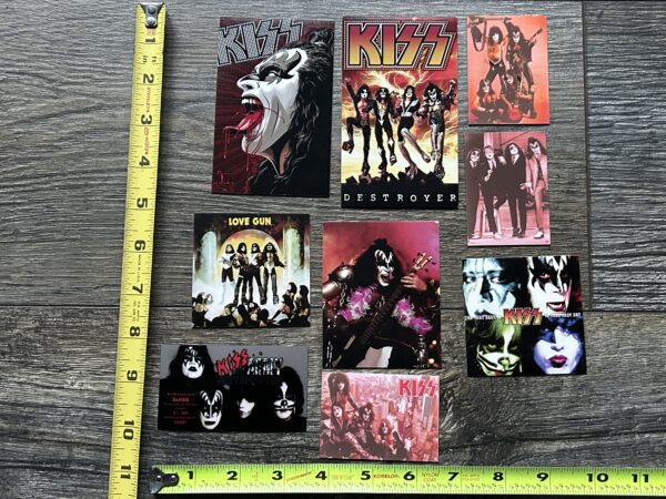 KISS Band Magnet 9pc Lot Vintage Kiss Memorabilia 1975-1982 Gene Ace Paul Peter