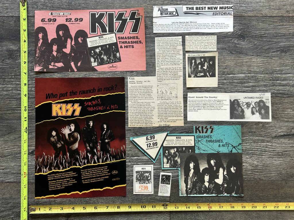 KISS Ad Advert Clippings Lot SMASHES THRASHES & HITS Album 9pc Vintage Kiss