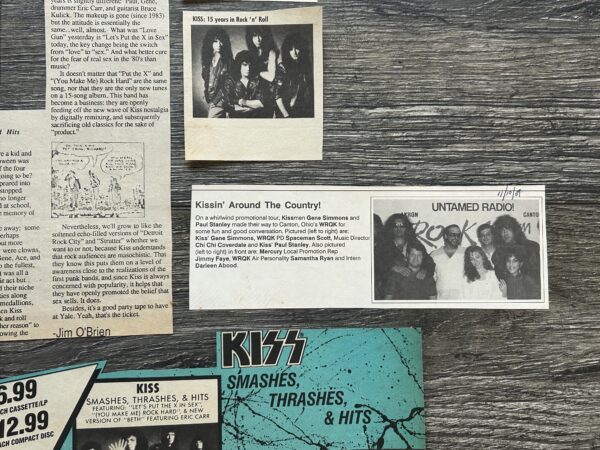 KISS Ad Advert Clippings Lot SMASHES THRASHES & HITS Album 9pc Vintage Kiss