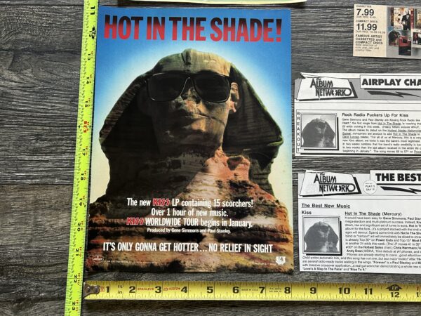 KISS Ad Advert Clippings Lot HOT IN THE SHADE Vinyl Cassette 15pc Vintage Kiss