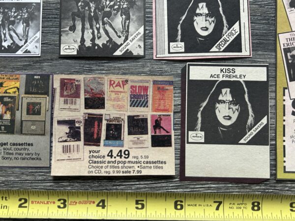 KISS Ad Advert Cassette 8pc Lot Ace Frehley 1978 Solo Album Vintage Kiss Aucoin