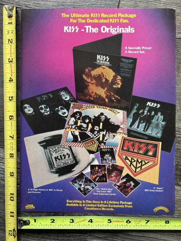 KISS Ad Advert The Originals Vinyl Album 3 Record Set Album Vintage Kiss Aucoin