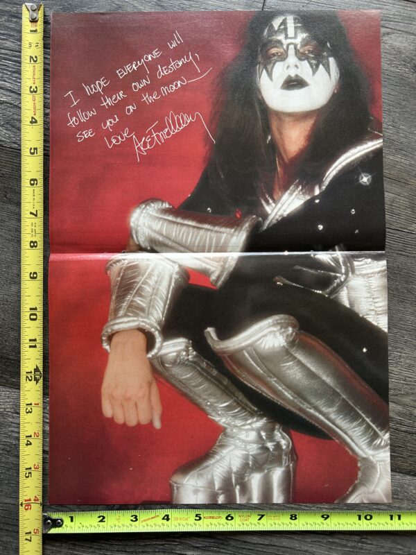 KISS Poster Centerfold ACE FREHLEY See You On The Moon Vintage Kiss Aucoin