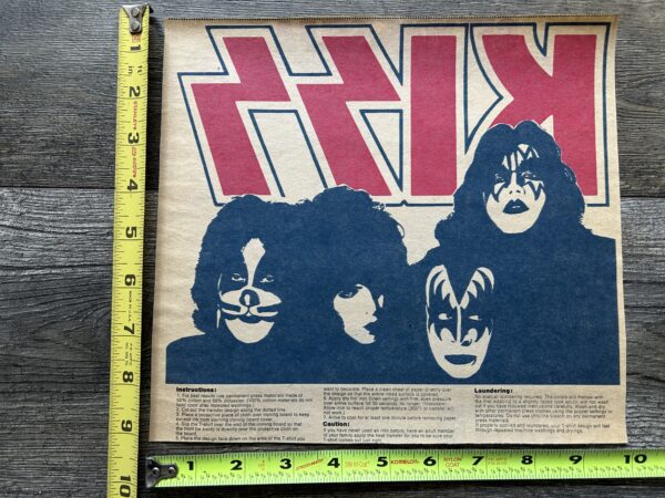 KISS Iron On Transfer Dynasty Tour Newspaper Promo Insert Vintage Kiss Aucoin