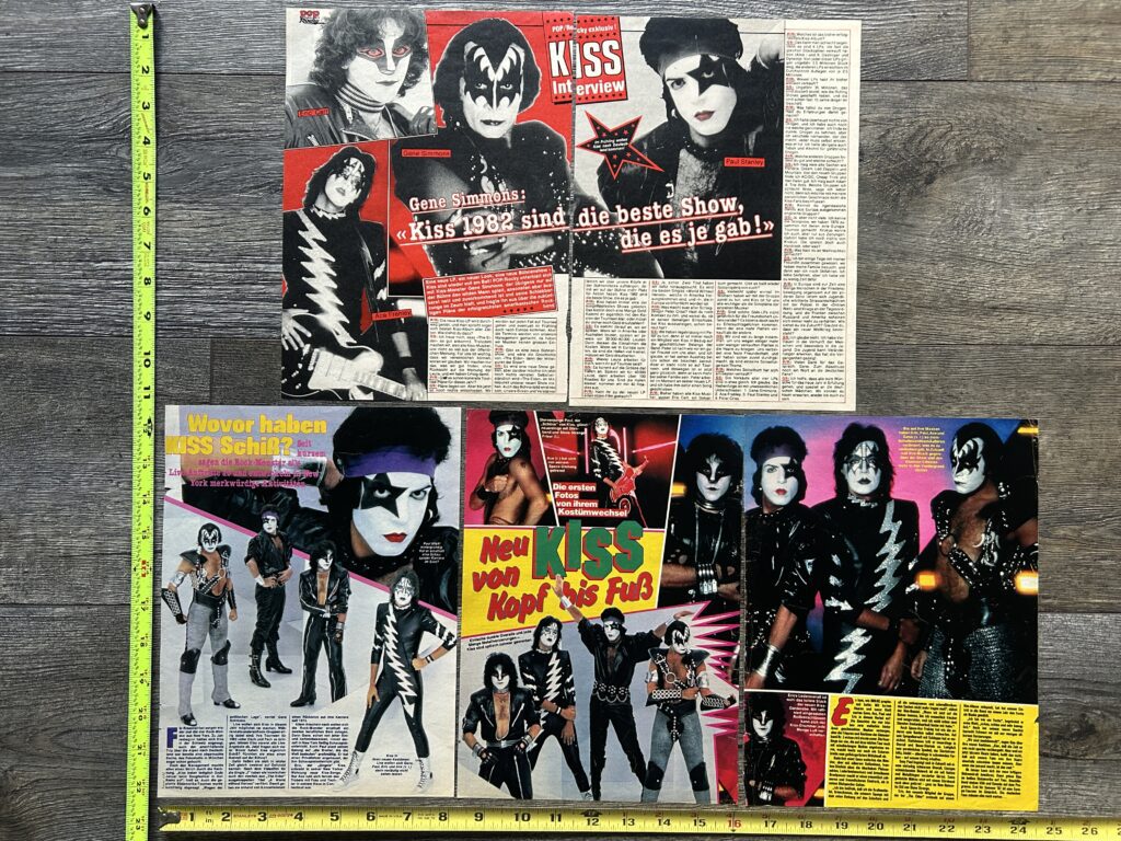 KISS Clippings Article Photos The Elder 5pg Lot Germany Vintage Kiss Aucoin