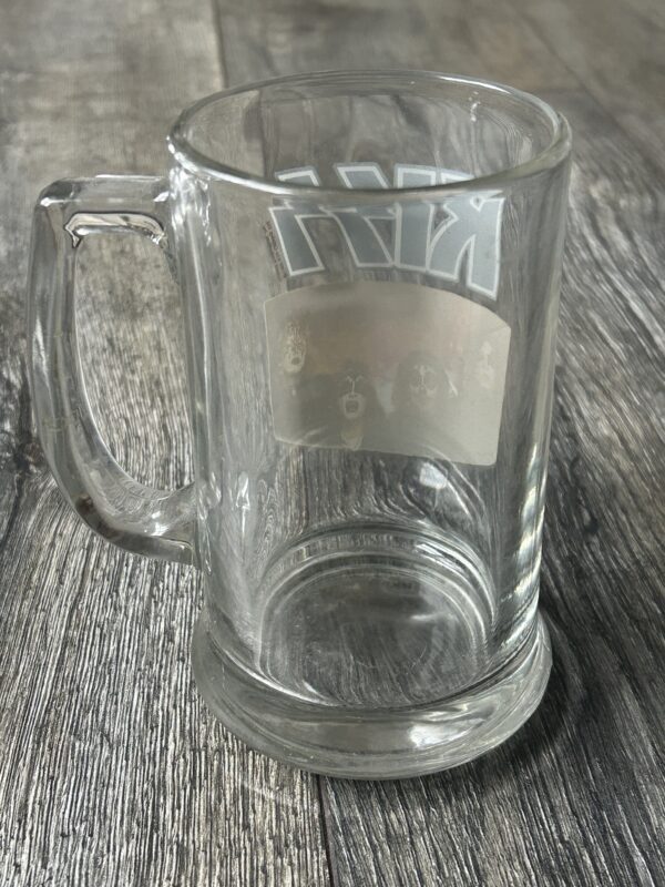 KISS Glass Coffee Or Beer Mug Summit Debut Album Outtake 5 1/2" 1995 Vintage Kiss Memorabilia