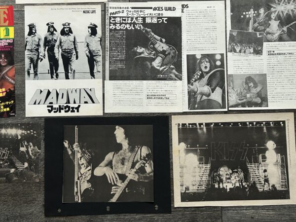 KISS Clippings 56pc Lot Love Gun Alive 2 Solo Albums Vintage Kiss Aucoin