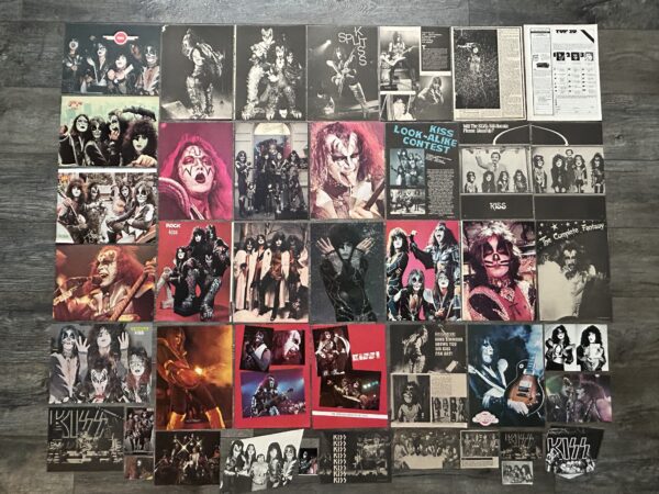 KISS Clippings 42pc Lot Destroyer & Rock And Roll Over Era Vintage Kiss Aucoin