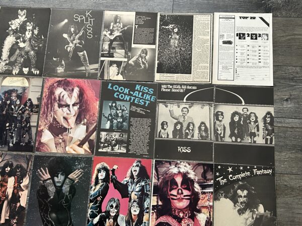 KISS Clippings 42pc Lot Destroyer & Rock And Roll Over Era Vintage Kiss Aucoin