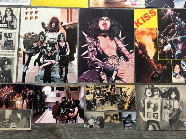 KISS Clippings 42pc Lot Dressed To Kill & Kiss Alive Era Vintage Kiss Aucoin