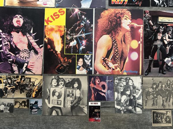 KISS Clippings 42pc Lot Dressed To Kill & Kiss Alive Era Vintage Kiss Aucoin