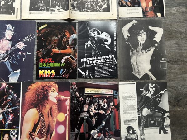 KISS Clippings 42pc Lot Dressed To Kill & Kiss Alive Era Vintage Kiss Aucoin