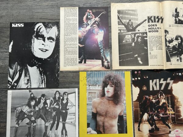 KISS Clippings 42pc Lot Dressed To Kill & Kiss Alive Era Vintage Kiss Aucoin