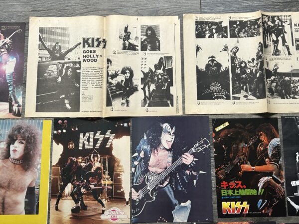 KISS Clippings 42pc Lot Dressed To Kill & Kiss Alive Era Vintage Kiss Aucoin