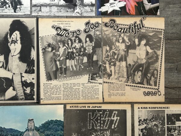 KISS Clippings Lot Rock And Roll Over Japan Japanese Tour Vintage Kiss Aucoin